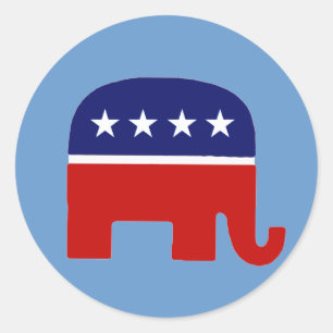 Republican Elephant / GOP Elephant Classic Round Sticker