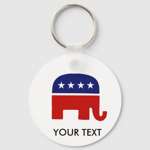 Republican Elephant  GOP Elephant Keychain