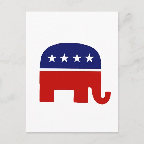 Republican Elephant  GOP Elephant Postcard