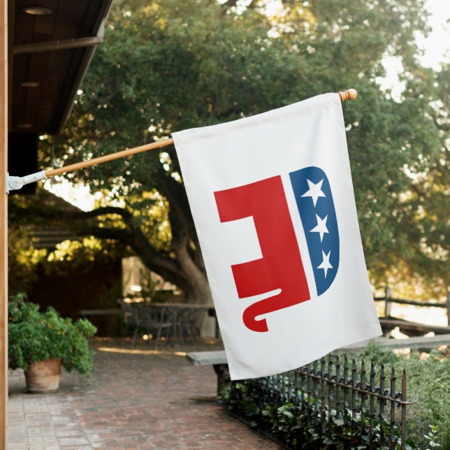 Republican Elephant House Flag (In SItu)