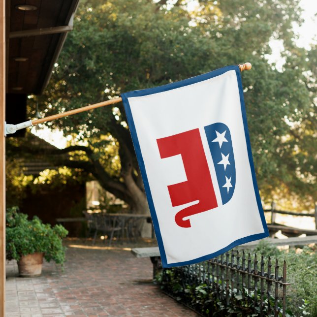 Republican Elephant House Flag (In SItu)