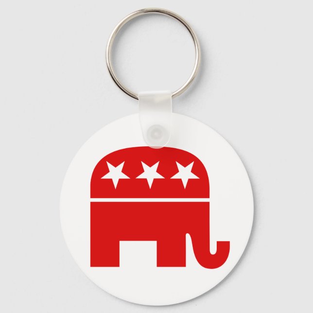 Republican Elephant Keychain (Front)