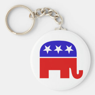 Republican elephant keychain Patriotic keyring Personalized Republican gift Presidential election 2020 Republican Keychain