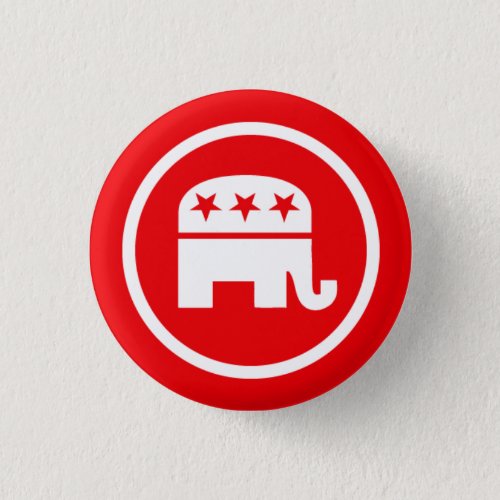 Republican Elephant Logo Button