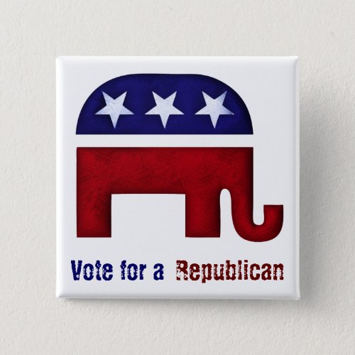 Republican elephant logo button