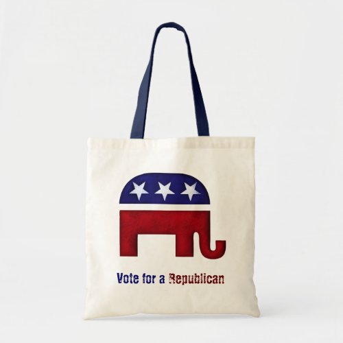 Republican elephant logo tote bag