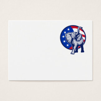 Republican Elephant Mascot USA Flag
