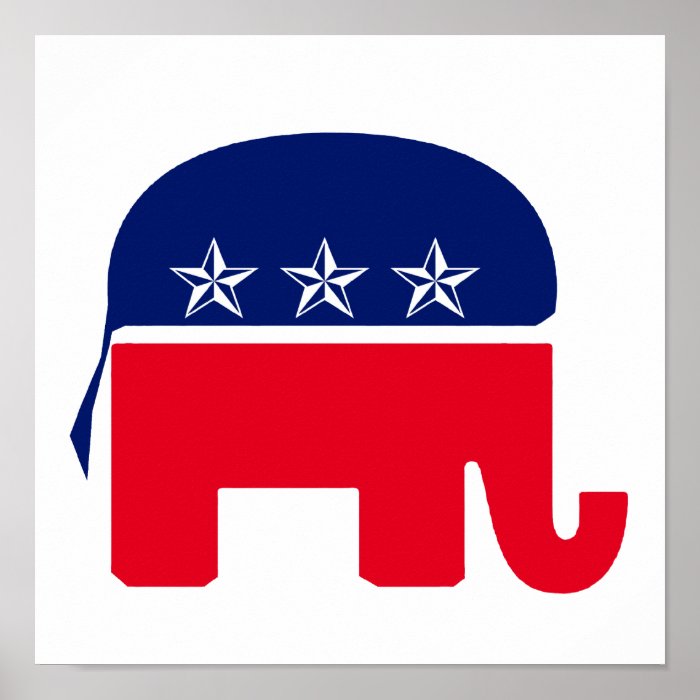 Republican Elephant Print