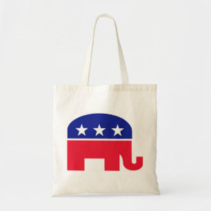 Republican Elephant Red, White and Blue Tote Bag