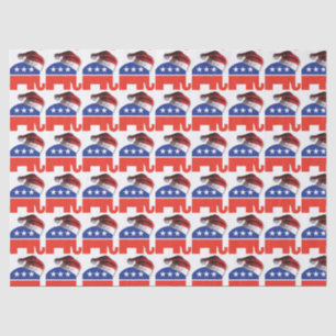 Republican Elephant Santa Claus Tissue Paper