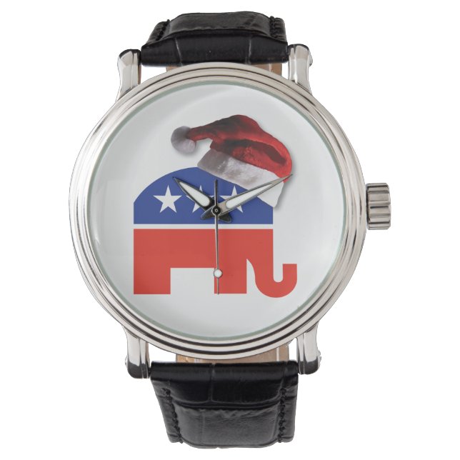 Republican Elephant Santa Claus Watch (Front)