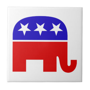 Republican Elephant Tile