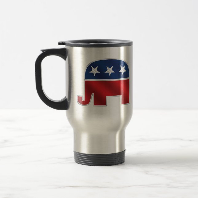 Republican Elephant Travel Mug (Left)
