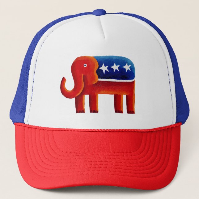 Republican Elephant Trucker Hat (Front)