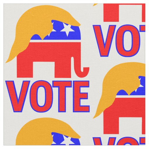 republican elephant vote trump 2020 fabric