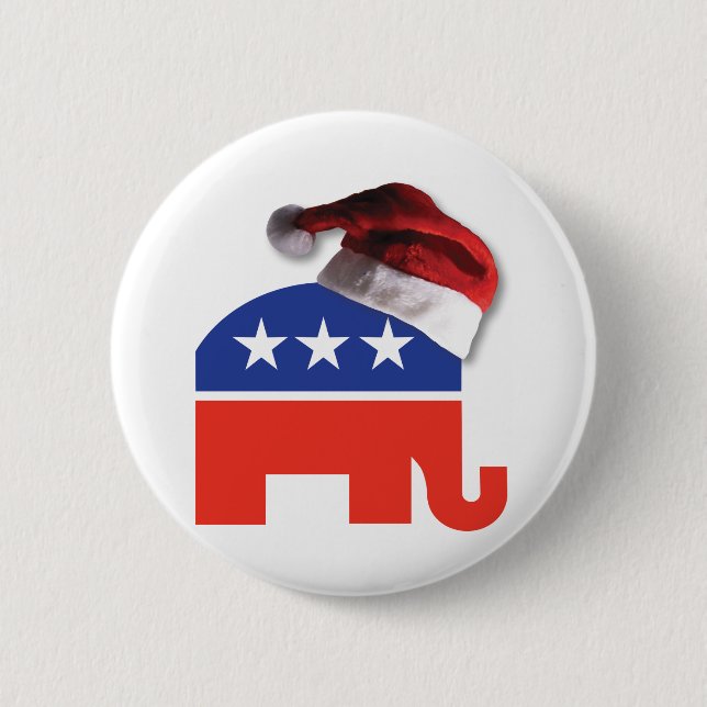 Republican-Elephant-XMAS Button (Front)