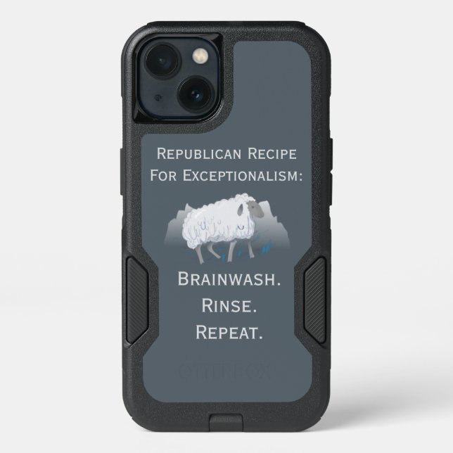 Republican 'Exceptionalism': Brainwash Otterbox iPhone Case (Back)