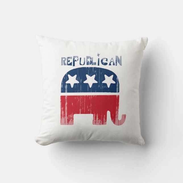 Republican Faded.png Throw Pillow (Front)