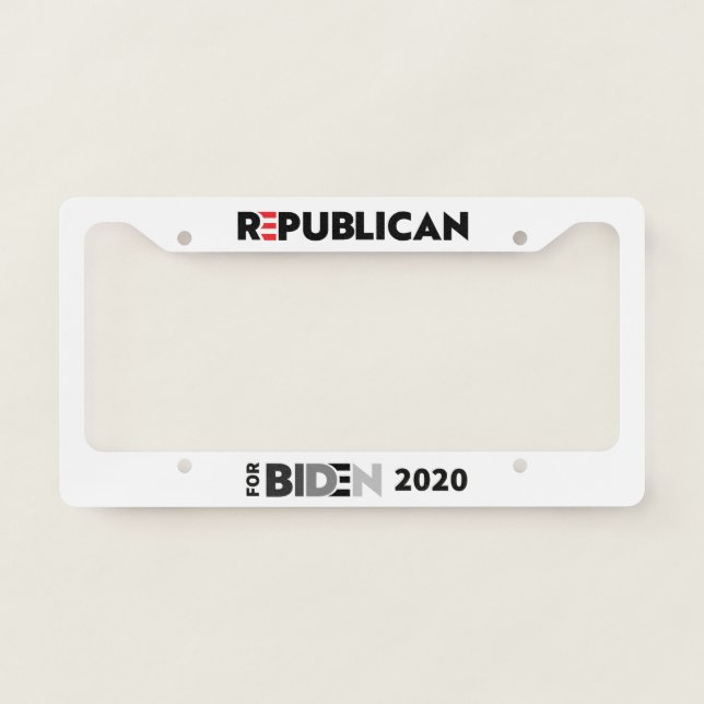 Republican For Biden License Plate Frame (Front)