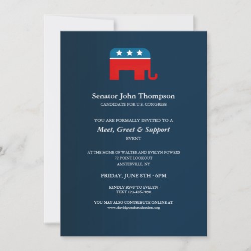 Republican Fundraising Invitations