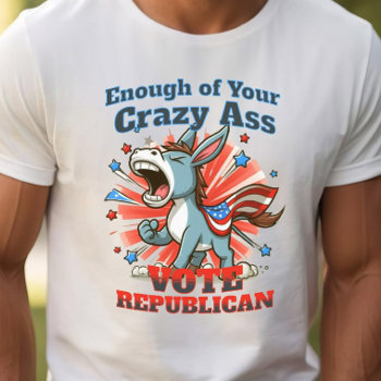 Republican Gop Vote Anti Democrat Pro America Lt T-shirt by TailoredType at Zazzle