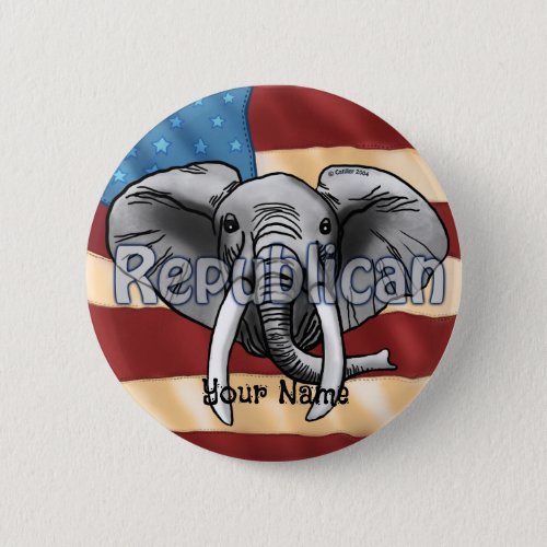 Republican Gray Elephant pin