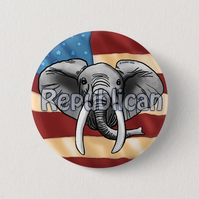 Republican Gray Elephant pin (Front)