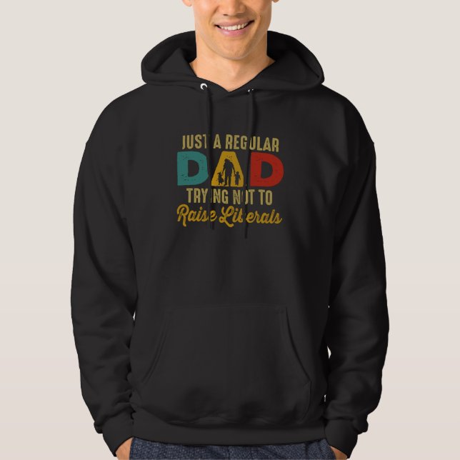 Republican Just A Regular Dad Trying Not To Raise  Hoodie (Front)