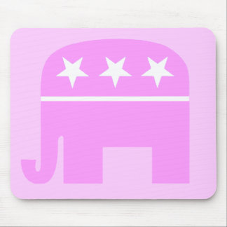 Republican Lady Conservative Woman Pink Elephant Mouse Pad