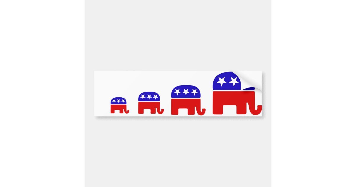 Republican't Sticker Republican Logo Bumper Sticker | Zazzle