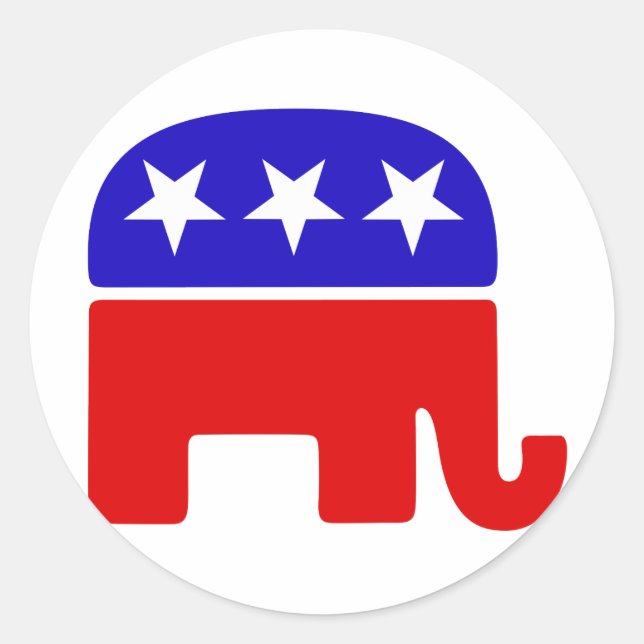 Republican Logo Classic Round Sticker (Front)