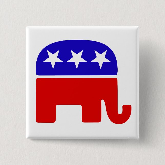 Republican Logo Pinback Button (Front)