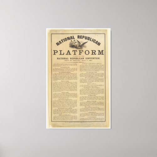 Republican National Convention Platform 1860 Canvas Print