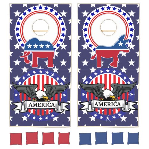 Republican Or Democratic Cornhole Set