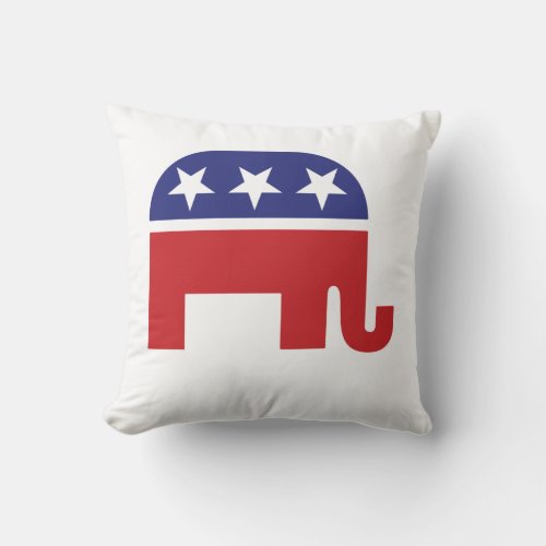 Republican Original Elephant Throw Pillow