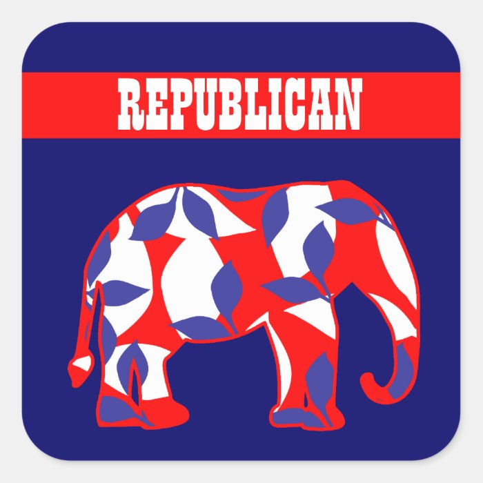 Republican party elephant mascot CUSTOMIZE Sticker