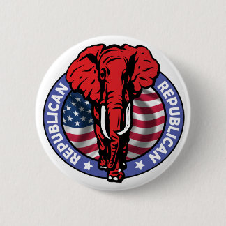 Republican Party Elephant - McCain Pinback Button
