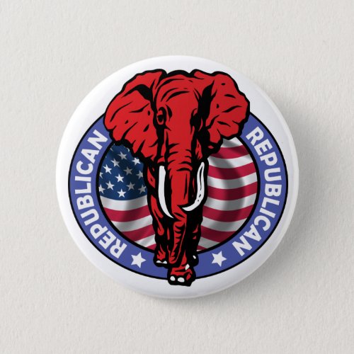 Republican Party Elephant _ McCain Pinback Button