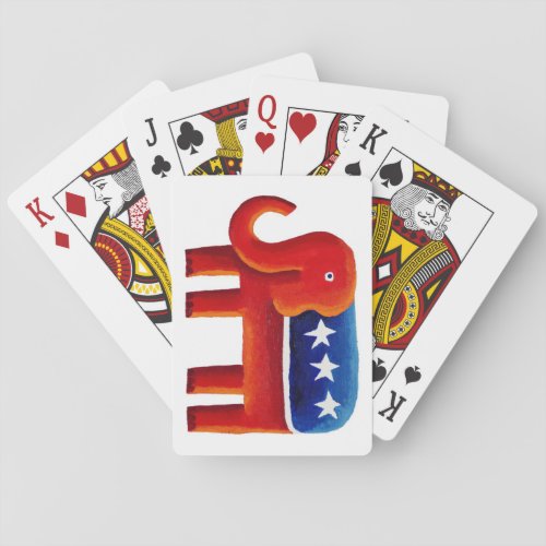 Republican Party Elephant Playing Cards