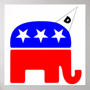Republican Party Logo Dunce Poster