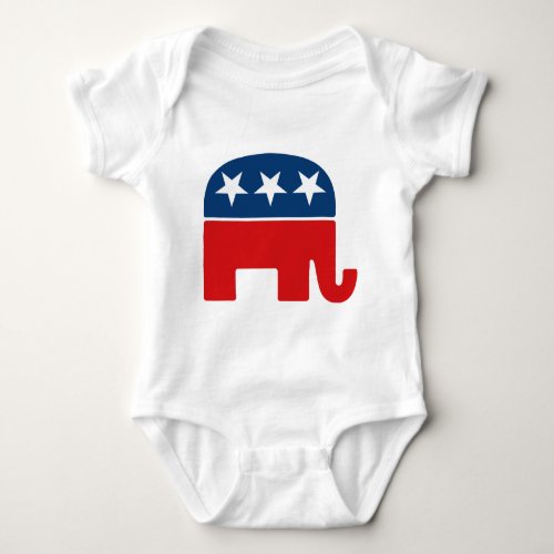 Republican Party Logo _ GOP Elephant Baby Bodysuit