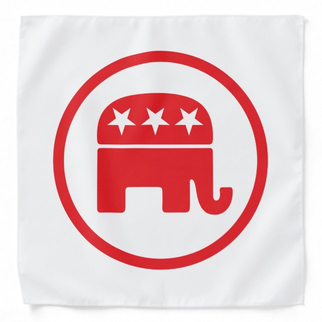 Republican Party Political Symbol (Elephant) Bandana (Front)