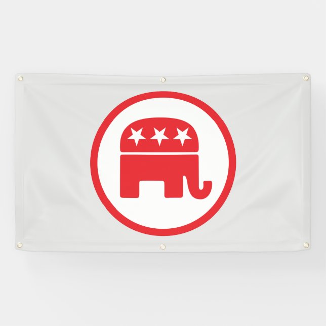 Republican Party Political Symbol (Elephant) Banner (Horizontal)