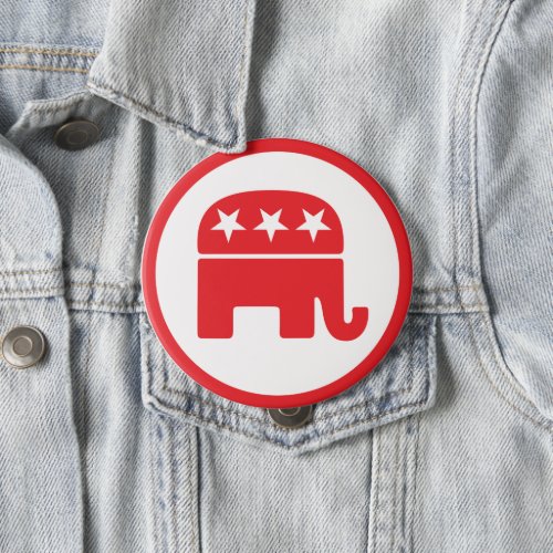 Republican Party Political Symbol Elephant Button