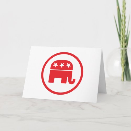 Republican Party Political Symbol Elephant Card