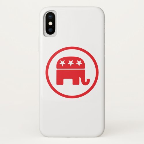 Republican Party Political Symbol Elephant iPhone X Case