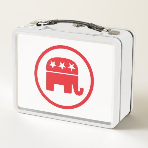 Republican Party Political Symbol Elephant Metal Lunch Box