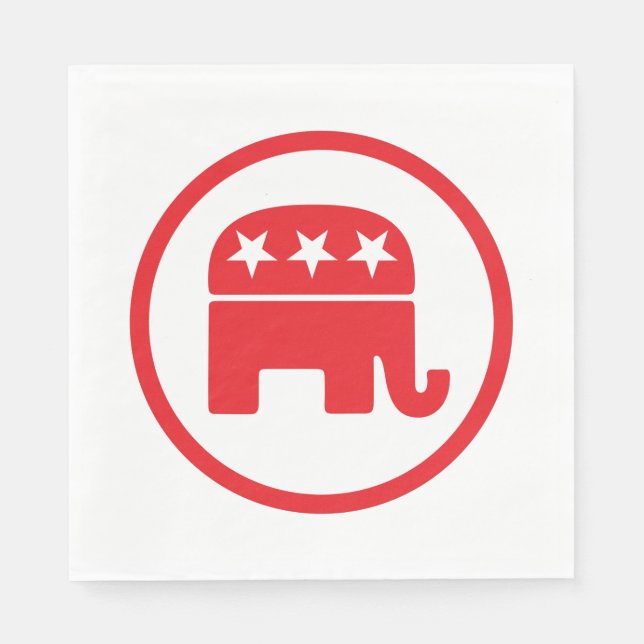 Republican Party Political Symbol (Elephant) Napkins (Front)