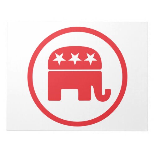 Republican Party Political Symbol Elephant Notepad