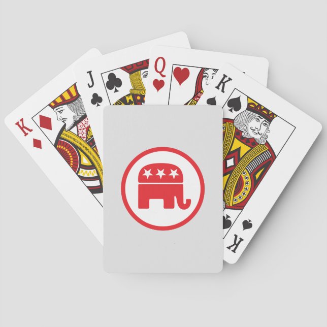 Republican Party Political Symbol (Elephant) Poker Cards (Back)